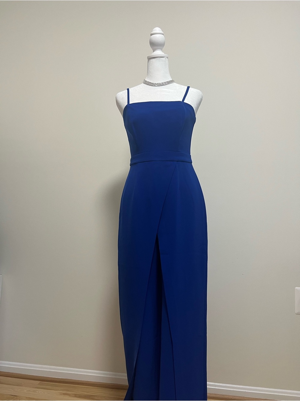 WHBM Elegant Royal Blue removable strap Jumpsuit (2S or 4 petite)